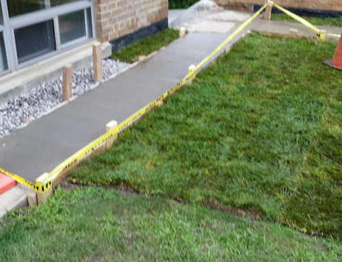 Apartment Building Concrete Walkway